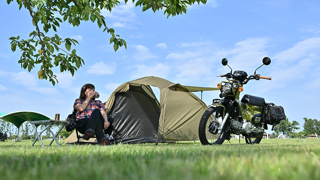 原付バイクでキャンプに行く時の積載ルールやおすすめアイテムを紹介