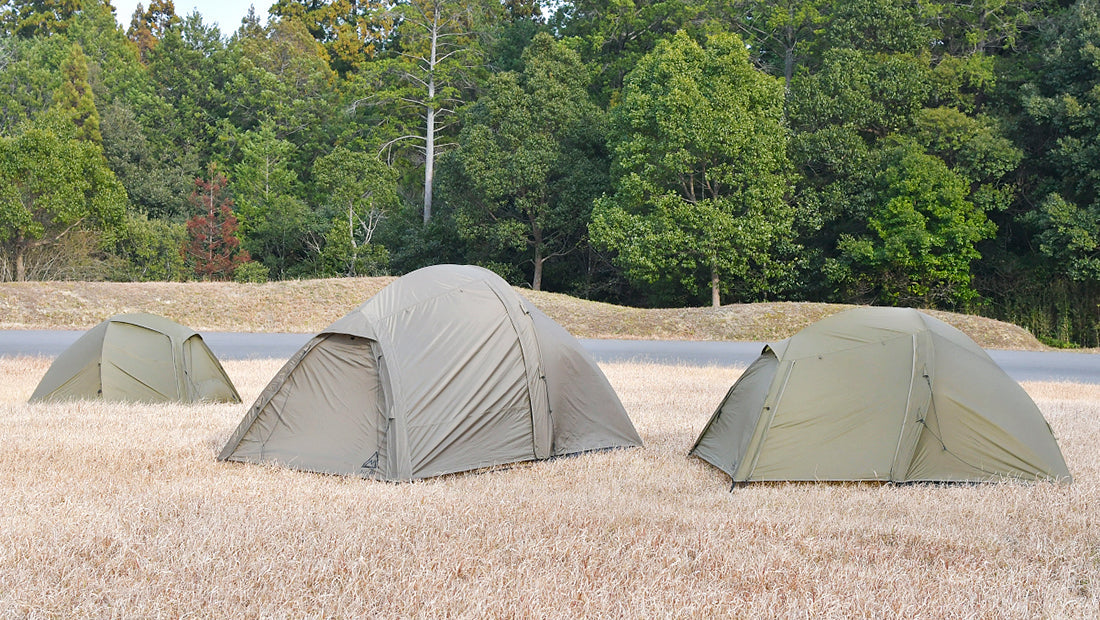 マエヒロドームシリーズにオートキャンプ用ビッグサイズテントがついに登場！全3種になったマエヒロドームシリーズの各サイズやディテールをチェック