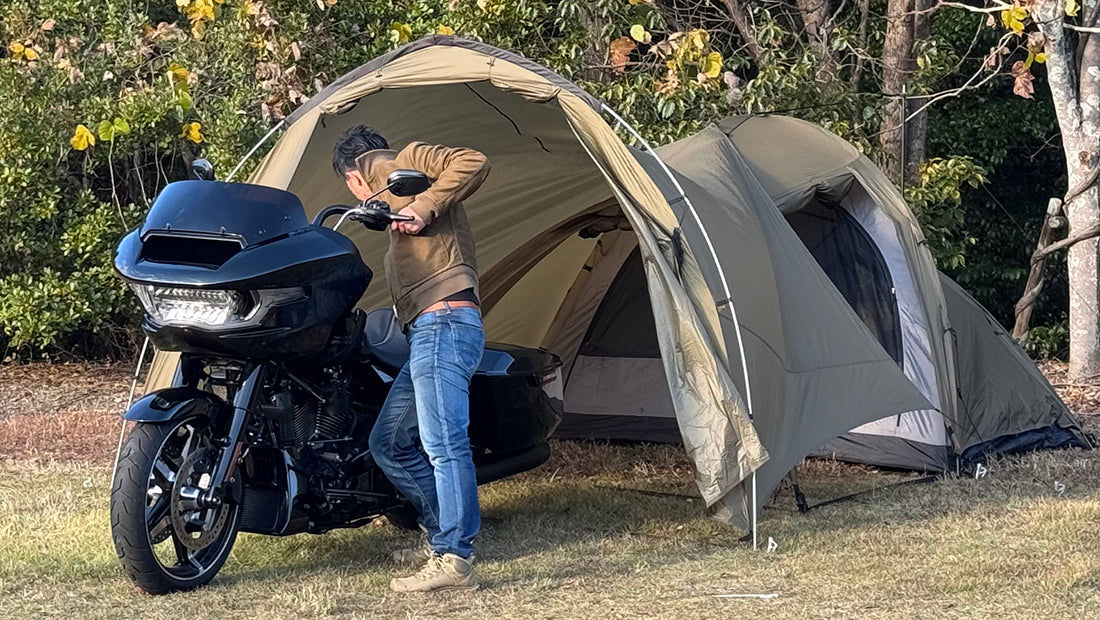 あのバイクも入る⁉ マエヒロシェルターMIDに中〜大型バイク14車種を入れてみた！実車収納レビュー